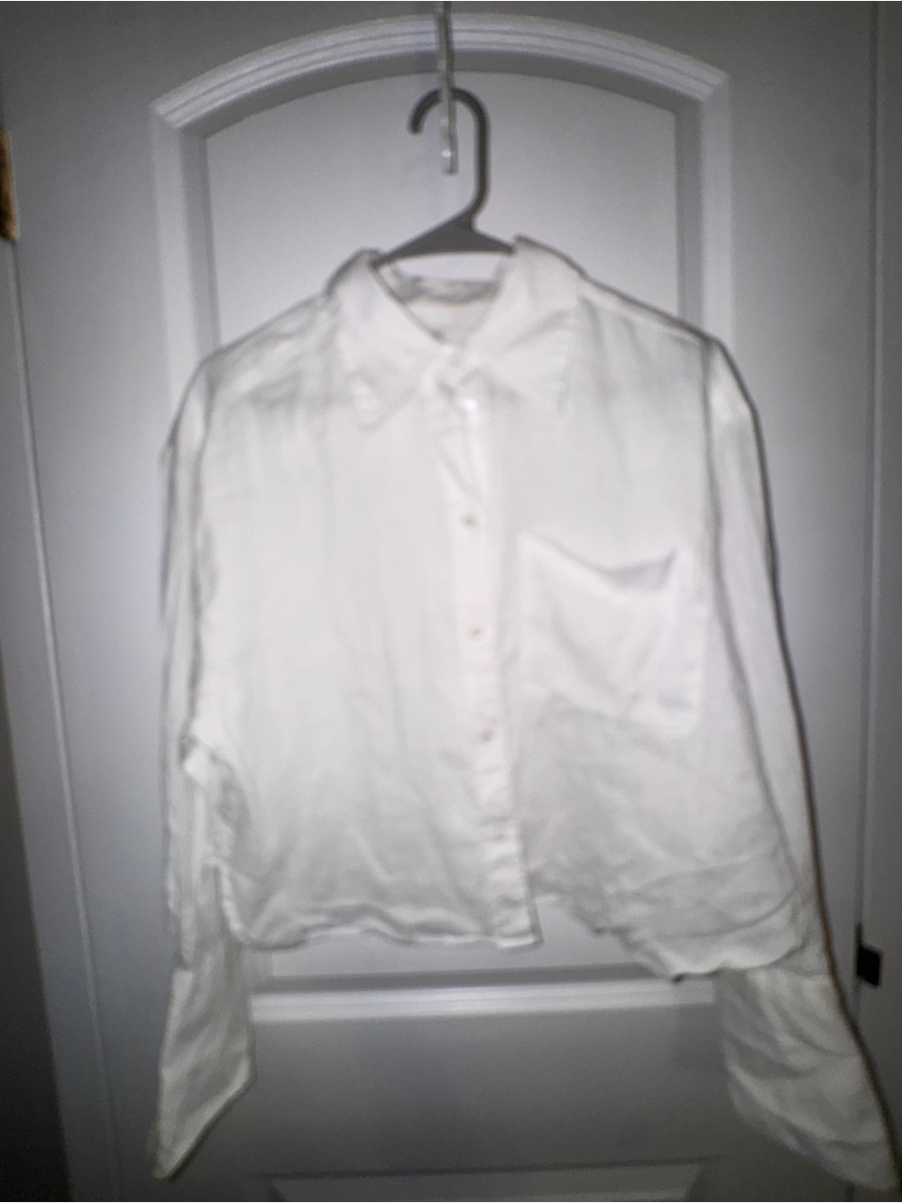 Banana Republic White Linen Button-Down